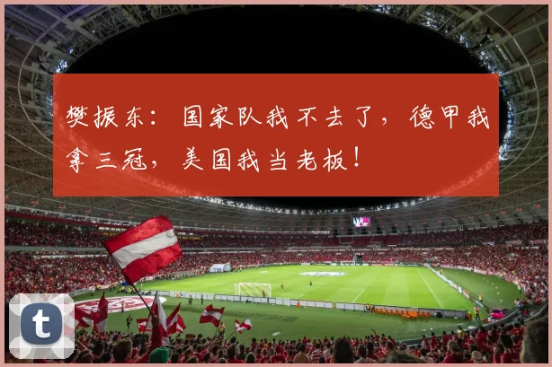 樊振东:国家队我不去了,德甲我拿三冠,美国我当老板!